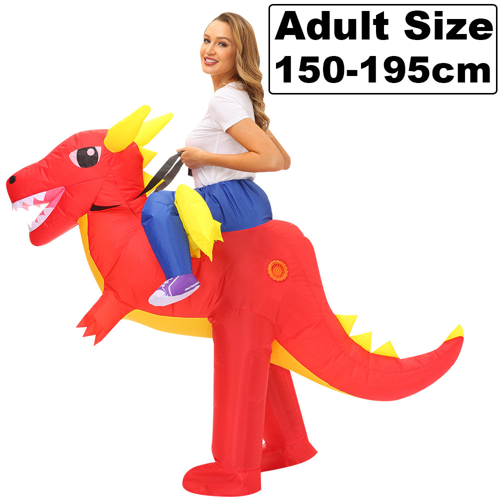 FXICH Costume Dinosaure Gonflable Adulte – Déguisement T-Rex Gonflable Halloween Noël Carnaval | Fun & Imposant Pour Fêtes