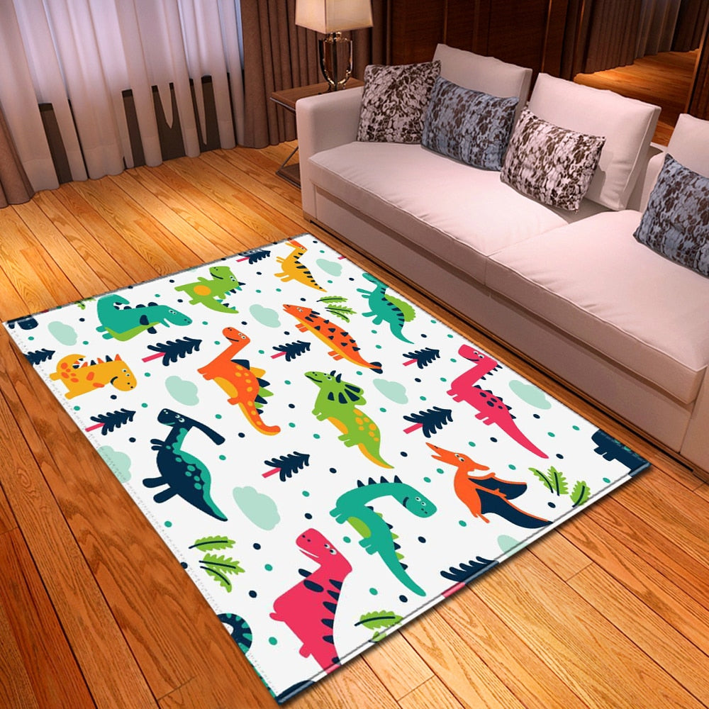Tapis De Bain Dinosaure Pottery Barn - Enfant, Rond, Motif T-Rex