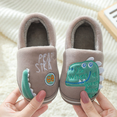 Chaussons Dinosaures Pour Enfants - Mousse Mémoire, Antidérapants, Doux Et Chauds Pour La Maison