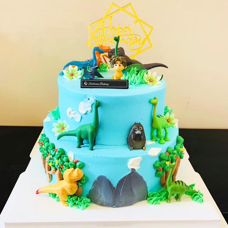 Lot De 40 Décorations De Gâteau Dinosaures - Thème Dino Avec Palmiers, Arbres Et Accessoires