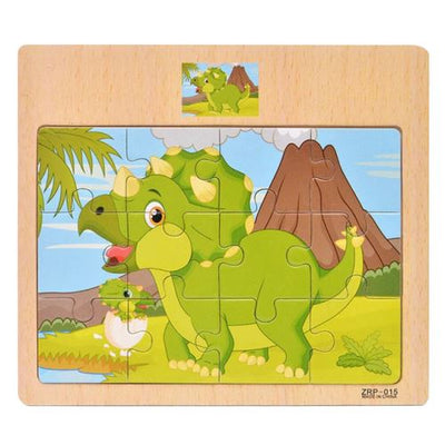 Puzzle Dinosaure 3D en Bois - VGEBY - 10 Pièces - Jeu Éducatif pour Enfants  de 10 Ans et Plus