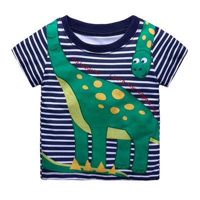 t-shirt dinosaure diplodocus vert