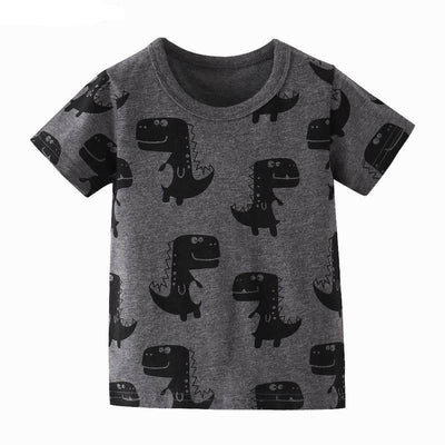 T-shirt Noir Dinosaure gentil T-rex